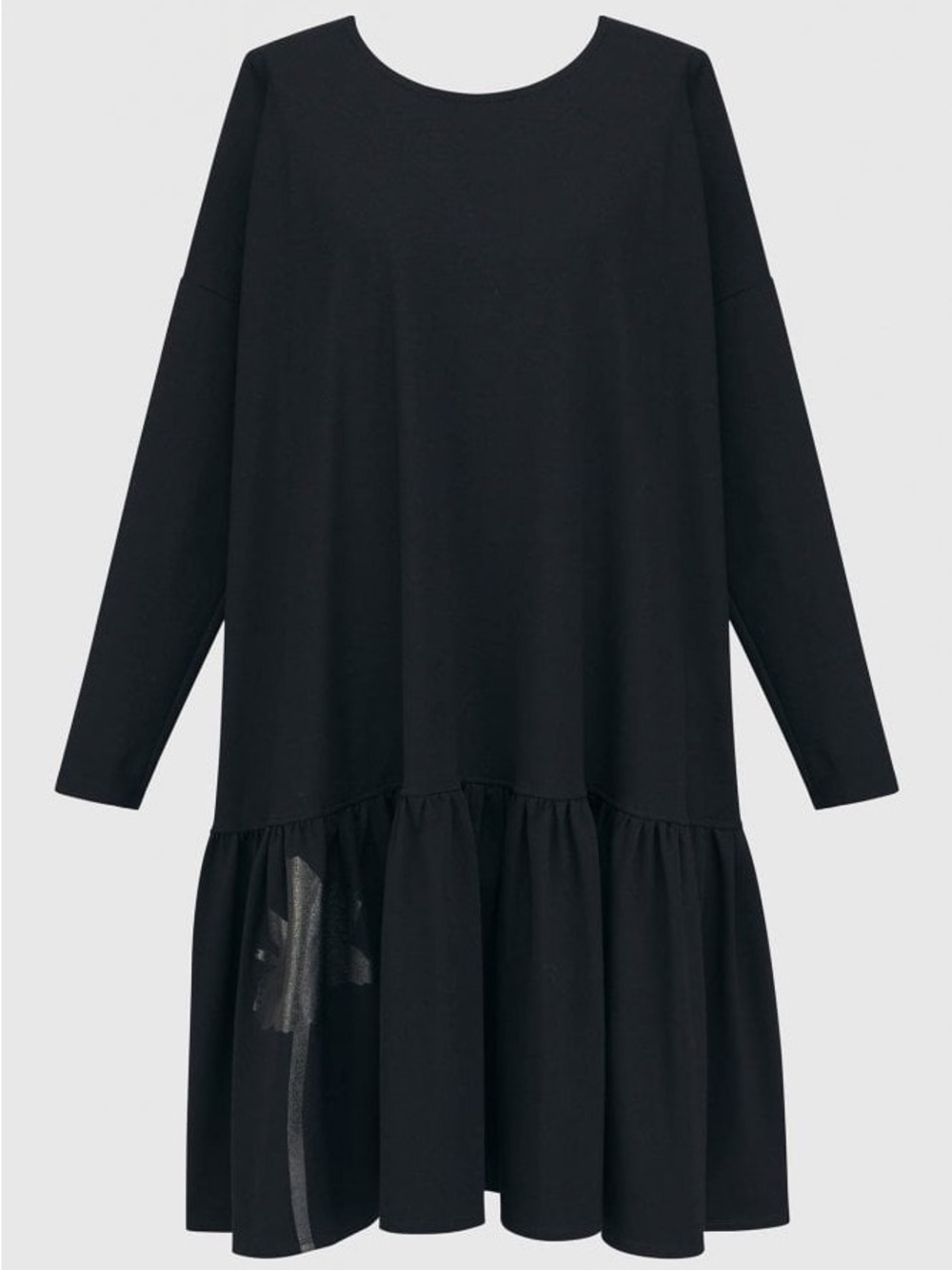 Alembika Urban Black Jersey Dress • M • Oversized • Lagenlook